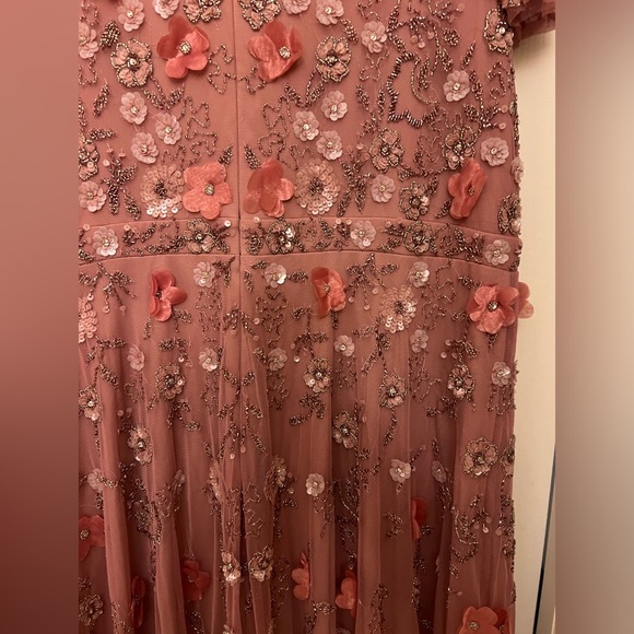 Mac Duggal Blush Floral Midi Dress - Picture 11 of 16